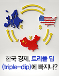 한국 경제， 트리플 딥(triple-dip)에 빠지나?